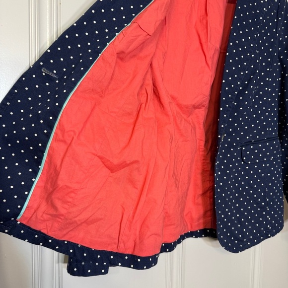 Boden Navy Polka Dot Preppy Lined Blazer size‎ 6 R - Picture 9 of 15